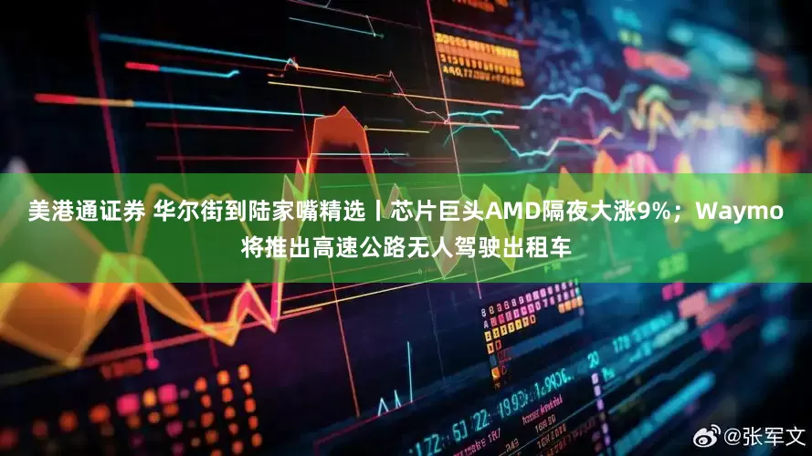 美港通证券 华尔街到陆家嘴精选丨芯片巨头AMD隔夜大涨9%；Waymo将推出高速公路无人驾驶出租车